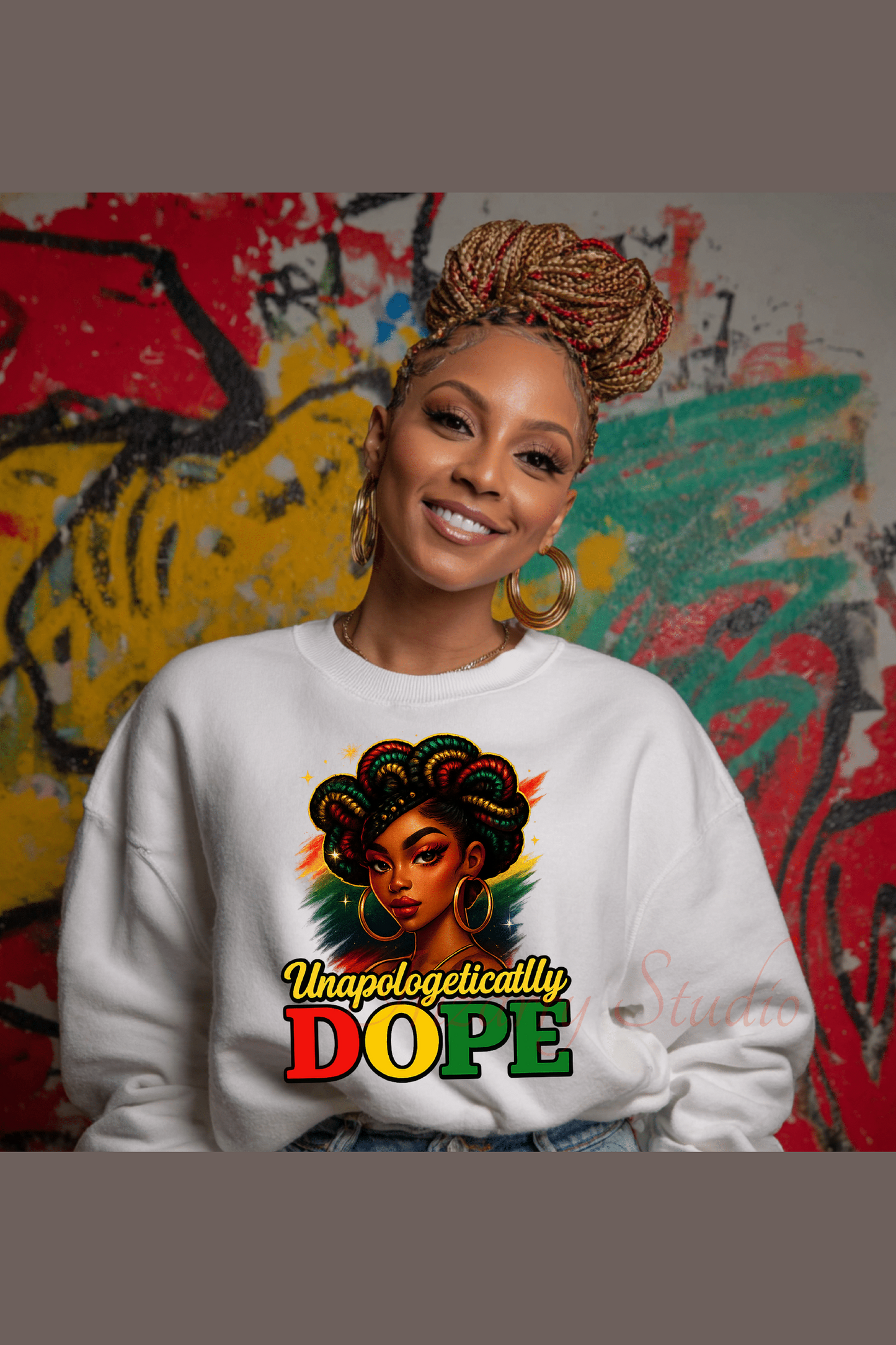Afro Queen Unapologetically Dope PNG | Rasta Inspired Black Woman Graphic | Instant Digital Download for Sublimation or DTF
