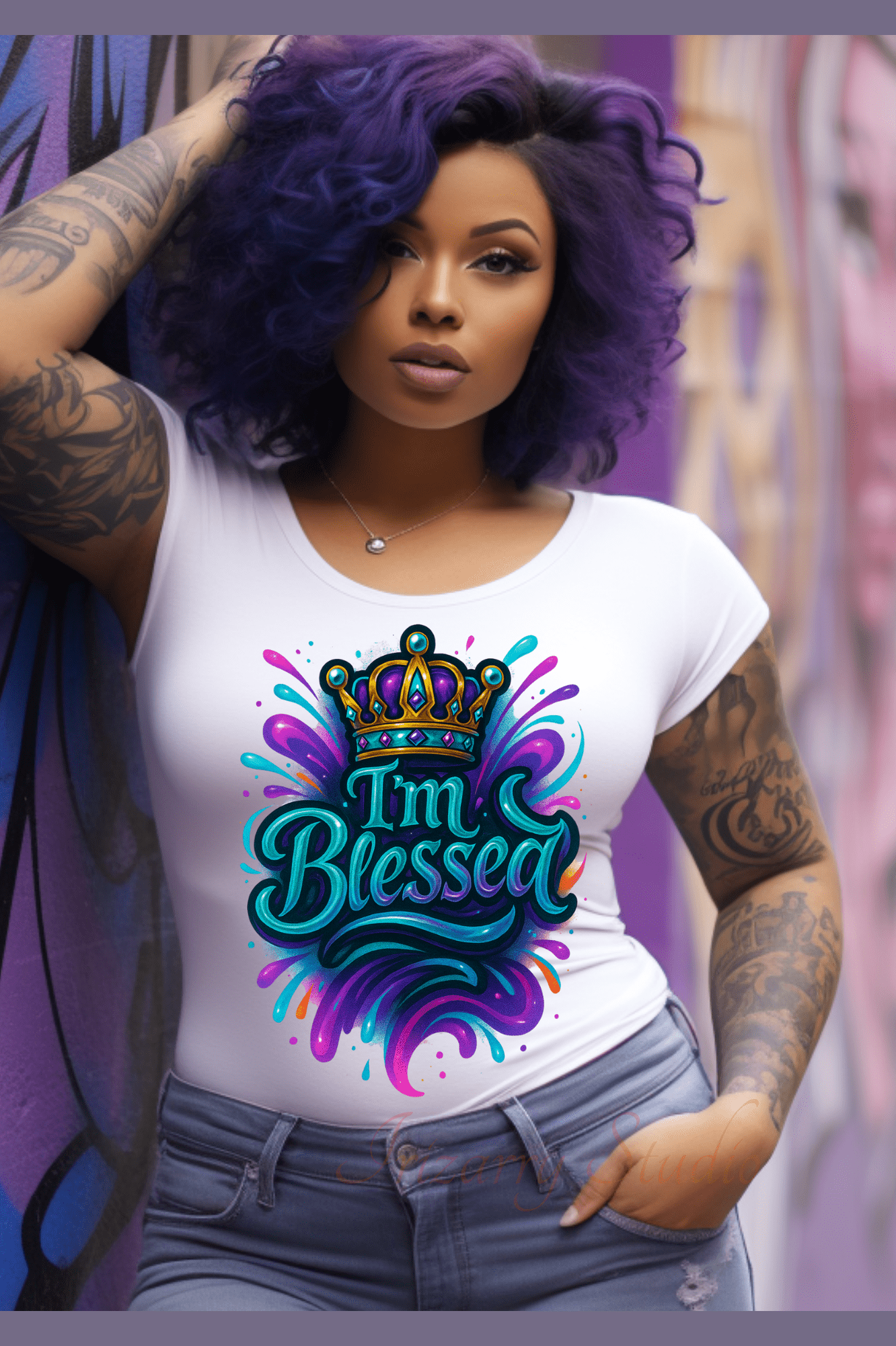 I’m Blessed Crown PNG – Multicolor Christian Sublimation Design for Shirts, Hoodies & Crafts