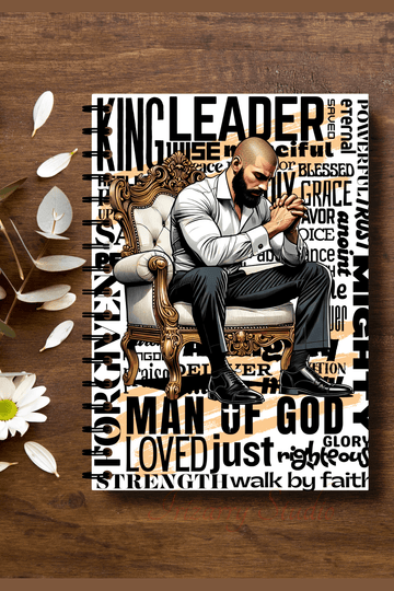 Man of God Journal | Christian Notebook for Men | Faith-Based Leadership Gift | Bible Scripture Journal | Spiritual Growth Planner