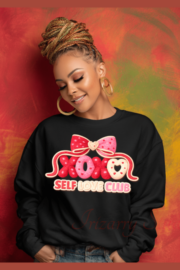 Self Love Club XOXO PNG | Valentine's Day Digital Art | Cute Bow Cookie Clipart | Instant Digital Download for Sublimation & DTF