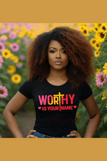 Worthy Is Your Name – Red & Orange PNG